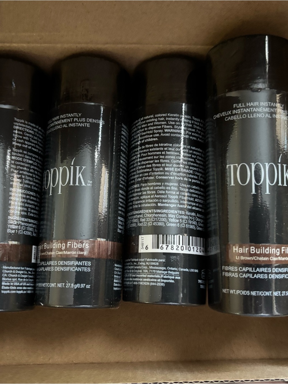 Toppik Hair Building Fibers - Light Brown 5pcs